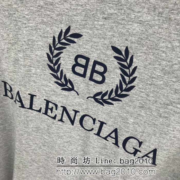 BALENCIAGA巴黎世家 19ss 麥穗雙B短袖 定制面料 七色可選百搭款 男女同款 ydi2468